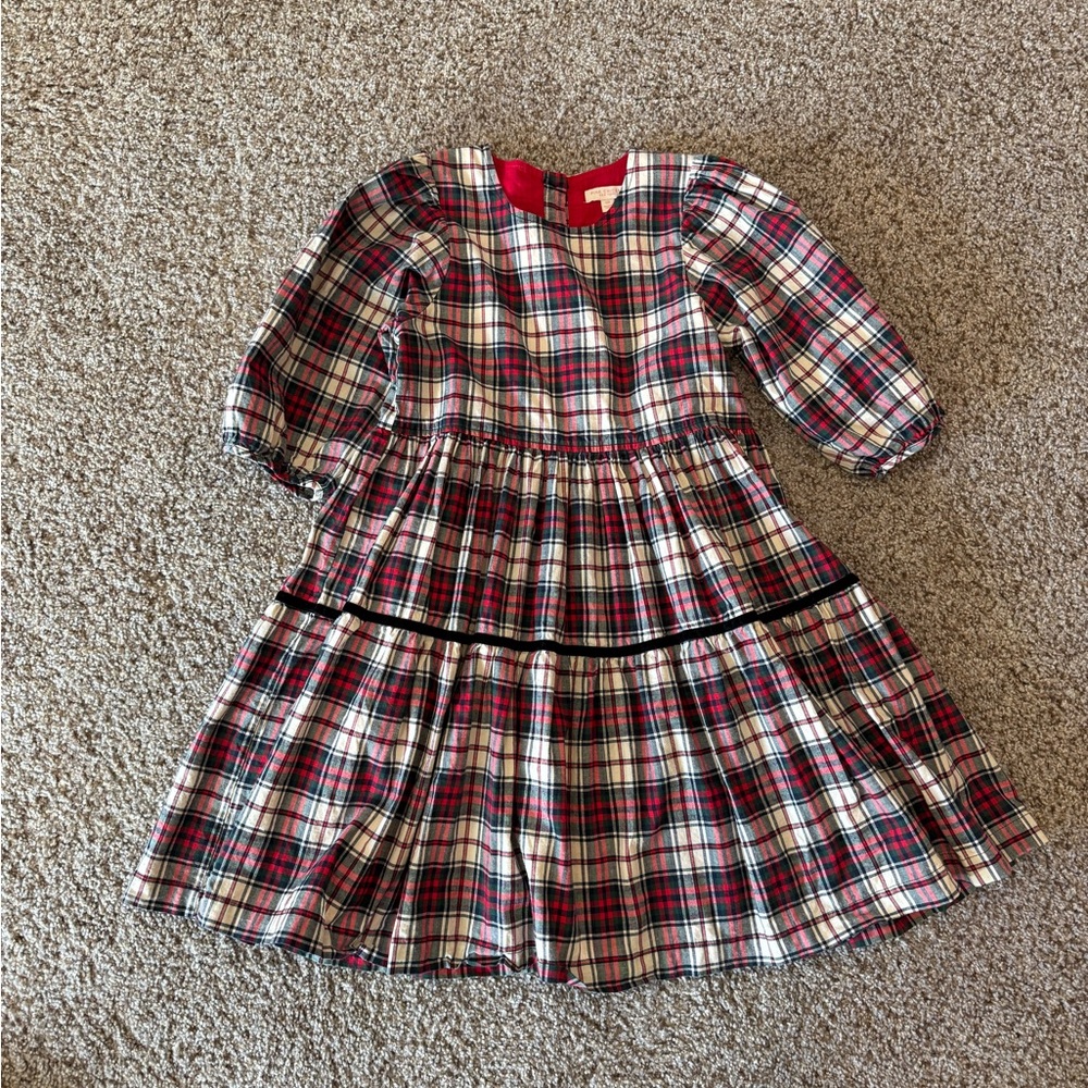Pink Chicken Red and Green Plaid Dress size 12